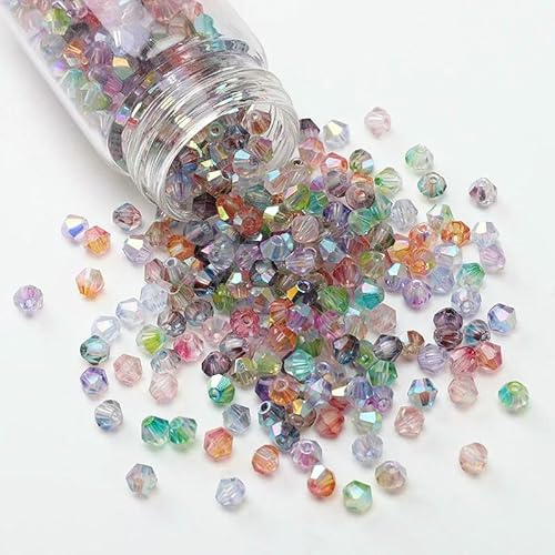 130–260 Stück 4,0 mm zweifarbige glänzende Glas-Bicone-Perlen, lose Kristall-Abstandshalterperlen für Armbänder, Ohrringe, Schmuckherstellung, Zubehör, gemischte Farbe, 260 Stück, 4,0 mm 130–260 Stück 4,0 mm zweifarbige glänzende Glas-Bicone-Perlen, lose Kristall-Abstandshalterperlen für Armbänder, Ohrringe, Schmuckherstellung, Zubehör, gemischte Farbe, 260 Stück, 4,0 mm von HDJSDB