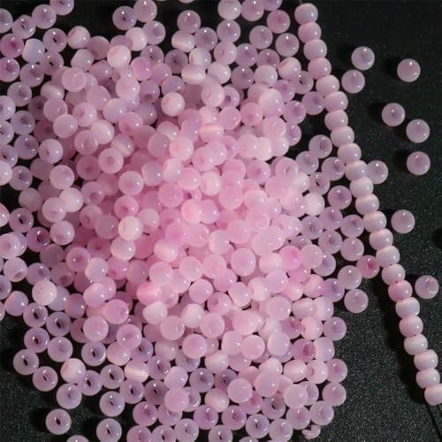 130 Stück 4,0 mm Katzenaugenperlen 6/0 glatte Jade-Imitat-Glasperlen für die Herstellung von DIY-Schmuck, Bettelarmbänder und Halskettenzubehör, Hellrosa, 14 130 Stück 4,0 mm Katzenaugenperlen 6/0 glatte Jade-Imitat-Glasperlen für die Herstellung von DIY-Schmuck, Bettelarmbänder und Halskettenzubehör, Hellrosa, 14 von HDJSDB