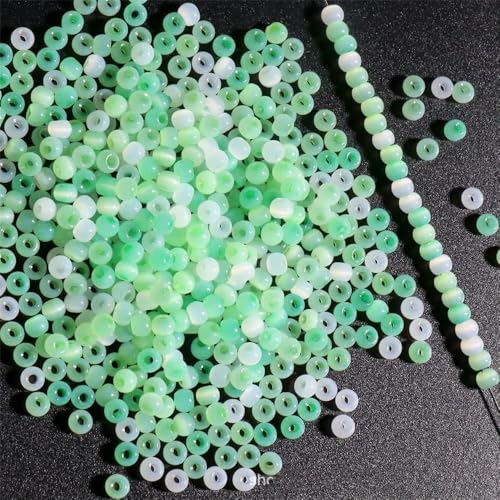 130 Stück 4,0 mm Katzenaugenperlen 6/0 glatte Jade-Imitat-Glasperlen für die Herstellung von DIY-Schmuck, Bettelarmbänder und Halskettenzubehör, gemischtes G 130 Stück 4,0 mm Katzenaugenperlen 6/0 glatte Jade-Imitat-Glasperlen für die Herstellung von DIY-Schmuck, Bettelarmbänder und Halskettenzubehör, gemischtes G von HDJSDB