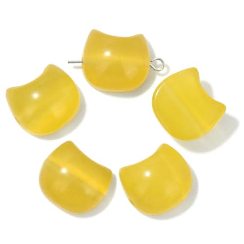14 x 16 mm Naturstein, Katzenform, geschnitzte Perlen, mehrfarbige Edelsteinquarzperlen zur Schmuckherstellung, DIY-Armband, Halskettenzubehör, Katzenaugenstein_a, 5 Stück von HDJSDB