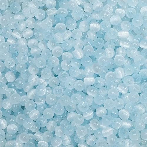 150 Stück 4,0 mm bunte Glasperlen, rund, Katzenauge, lose Abstandsperlen, DIY-Armband, Halskette, Handykette, Schmuckherstellungsmaterialien, Hellblau, 4,0 mm 150 Stück 4,0 mm bunte Glasperlen, rund, Katzenauge, lose Abstandsperlen, DIY-Armband, Halskette, Handykette, Schmuckherstellungsmaterialien, Hellblau, 4,0 mm von HDJSDB