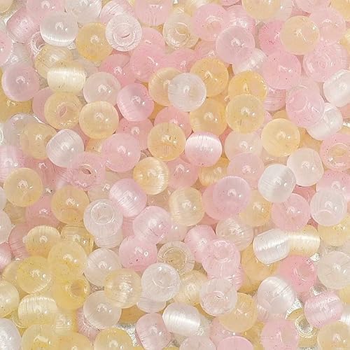 150 Stück 4,0 mm bunte Glasperlen, runde Katzenaugen, lose Abstandsperlen, DIY-Armband, Halskette, Handykette, Schmuckherstellungsmaterialien, gemischte Farbe, 7–4,0 mm 150 Stück 4,0 mm bunte Glasperlen, runde Katzenaugen, lose Abstandsperlen, DIY-Armband, Halskette, Handykette, Schmuckherstellungsmaterialien, gemischte Farbe, 7–4,0 mm von HDJSDB