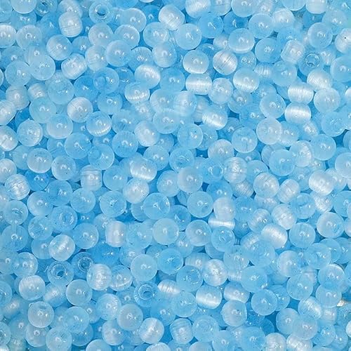 150 Stück 4,0 mm bunte Glasperlen, runde Katzenaugen-Abstandshalter, lose Perlen, DIY-Armband, Halskette, Handykette, Schmuckherstellungsmaterialien, Blau, 4,0 mm 150 Stück 4,0 mm bunte Glasperlen, runde Katzenaugen-Abstandshalter, lose Perlen, DIY-Armband, Halskette, Handykette, Schmuckherstellungsmaterialien, Blau, 4,0 mm von HDJSDB