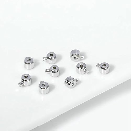 18K Vergoldete Crimp Endperlen zur Schmuckherstellung,Crimpperlen,Armband-Endperle,DIY Zubehör-Rhodium plattiert-10 Stück 18K Vergoldete Crimp Endperlen zur Schmuckherstellung,Crimpperlen,Armband-Endperle,DIY Zubehör-Rhodium plattiert-10 Stück von HDJSDB