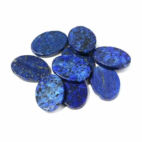 2–10 Stück/Packung Lapislazuli-Cabochon, Naturstein, oval/rund/flach, Cabochon, flache Rückseite, Kamee-Cabochon, Abstandshalter für Schmuckherstellung, oval, flach, 13 x 18 mm 2–10 Stück/Packung Lapislazuli-Cabochon, Naturstein, oval/rund/flach, Cabochon, flache Rückseite, Kamee-Cabochon, Abstandshalter für Schmuckherstellung, oval, flach, 13 x 18 mm von HDJSDB