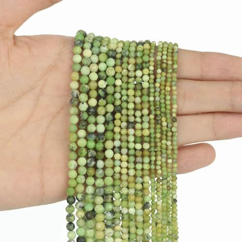 2 3 4,0 mm facettierte runde Perlen, Achate, Rosenquarze, Amazonite, natürliche Edelsteine, winzige kleine Rocailles-Perlen für die Schmuckherstellung, DIY-Zubehör – Huaxiu-Jade – 3,0 mm, ca. 1 2 3 4,0 mm facettierte runde Perlen, Achate, Rosenquarze, Amazonite, natürliche Edelsteine, winzige kleine Rocailles-Perlen für die Schmuckherstellung, DIY-Zubehör – Huaxiu-Jade – 3,0 mm, ca. 1 von HDJSDB
