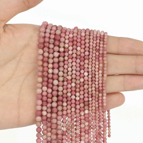 2 3 4,0 mm facettierte runde Perlen, Achate, Rosenquarze, Amazonite, natürliche Edelsteine, winzige kleine Rocailles-Perlen zur Schmuckherstellung, DIY-Zubehör, Rhodonit, 4,0 mm, ca. 91 Stück 2 3 4,0 mm facettierte runde Perlen, Achate, Rosenquarze, Amazonite, natürliche Edelsteine, winzige kleine Rocailles-Perlen zur Schmuckherstellung, DIY-Zubehör, Rhodonit, 4,0 mm, ca. 91 Stück von HDJSDB