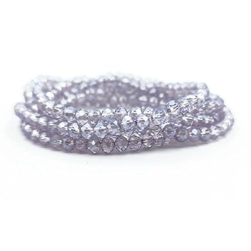 2 3 4 6 8 mm facettierte Glasperlen, plattiert, metallisch gefärbt, rund, tschechischer Kristall, lose Abstandsperlen für die Schmuckherstellung, Armbänder, DIY-C128-8 mm (68 Stück) von HDJSDB