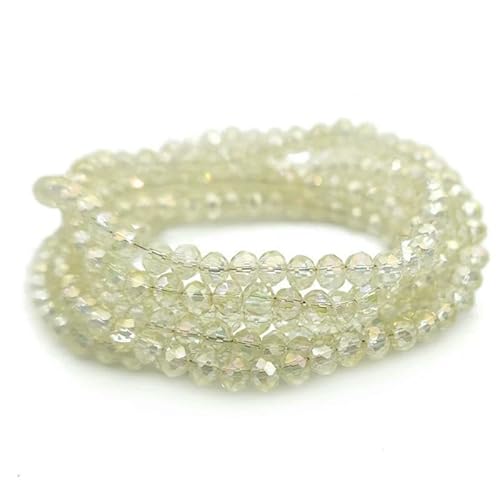2 3 4 6 8 mm facettierte Glasperlen, plattiert, metallisch gefärbt, rund, tschechischer Kristall, lose Abstandsperlen für die Schmuckherstellung, Armbänder, DIY-C36-8 mm (68 Stück) von HDJSDB