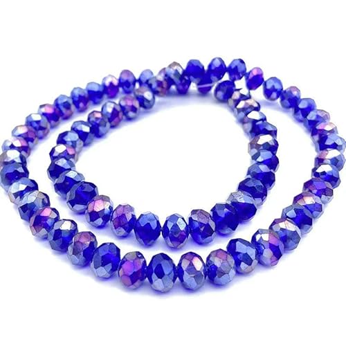 2 3 4 6 8 mm österreichische Kristallperlen zur Schmuckherstellung, lose Abstandshalter, facettierte Rondell-Glasperlen für Armbänder, DIY-Zubehör – dunkelblau – c65ab – 2 mm (ca. 185 Stück) von HDJSDB