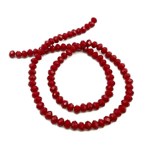 2 3 4 6 8 mm österreichische Kristallperlen zur Schmuckherstellung, lose Abstandshalter, facettierte Rondell-Glasperlen für Armbänder, DIY-Zubehör – einfarbig dunkelrot – C193 – 3,0 mm (ca. 2 3 4 6 8 mm österreichische Kristallperlen zur Schmuckherstellung, lose Abstandshalter, facettierte Rondell-Glasperlen für Armbänder, DIY-Zubehör – einfarbig dunkelrot – C193 – 3,0 mm (ca. von HDJSDB