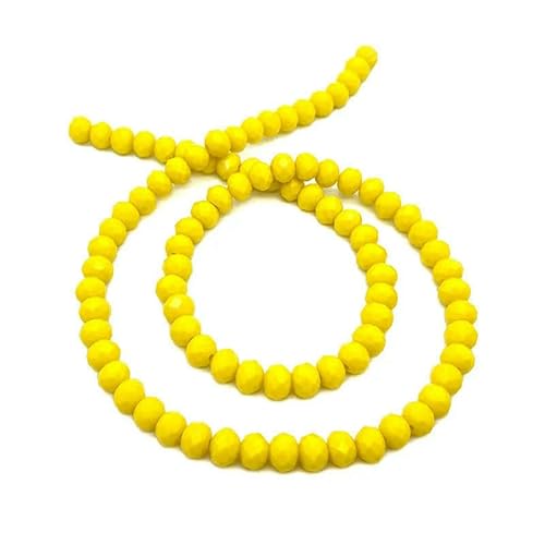 2 3 4 6 8 mm österreichische Kristallperlen zur Schmuckherstellung, lose Abstandshalter, facettierte Rondelle-Glasperlen für Armbänder, DIY-Zubehör – Gelb – C178 – 3,0 mm (ca. 125 Stück) von HDJSDB
