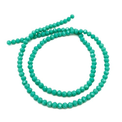 2 3 4 6 8 mm österreichische Kristallperlen zur Schmuckherstellung, lose Abstandshalter, facettierte Rondelle-Glasperlen für Armbänder, DIY-Zubehör – Mintgrün – C195 – 6 mm (ca. 90 Stück) von HDJSDB