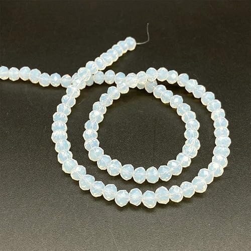 2 3 4 6 8 mm österreichische Kristallperlen zur Schmuckherstellung, lose Abstandshalter, facettierte Rondelle-Glasperlen für Armbänder, DIY-Zubehör – milchig weiß – C169 – 6 mm (ca. 90 Stück 2 3 4 6 8 mm österreichische Kristallperlen zur Schmuckherstellung, lose Abstandshalter, facettierte Rondelle-Glasperlen für Armbänder, DIY-Zubehör – milchig weiß – C169 – 6 mm (ca. 90 Stück von HDJSDB