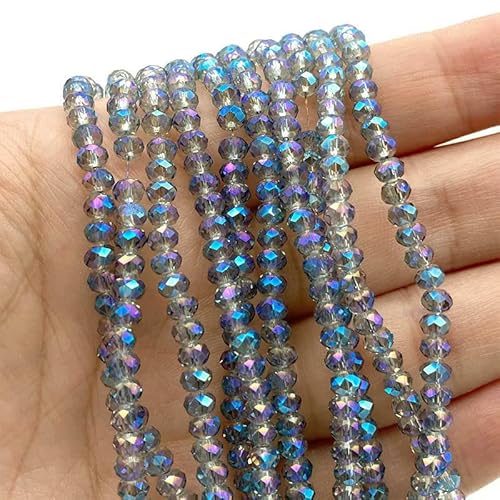 2 3 4 6 8 mm österreichische facettierte Kristallperlen, Rondelle, lose Abstandshalter, Armbänder, Ohrringe, DIY-Glasperlen zur Schmuckherstellung, c37, 4,0 mm (ca. 125 Stück) von HDJSDB