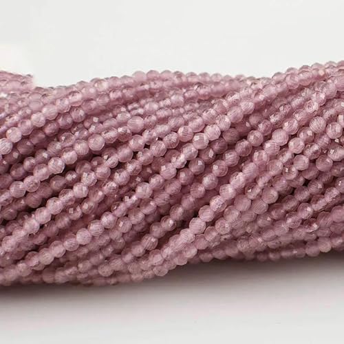 2 mm 3,0 mm Katzenaugen-Kristallperlen, facettierte lose Glasperlen zur Schmuckherstellung, Armband, DIY-Zubehör, 10 Stränge/Los, Pfingstrosenlila, 3,0 mm (1150 Stück) von HDJSDB