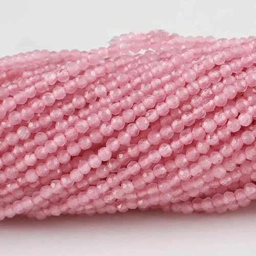 2 mm 3,0 mm Katzenaugen-Kristallperlen, facettierte lose Glasperlen zur Schmuckherstellung, Armband, DIY-Zubehör, 10 Stränge/Los, Pfingstrosenrosa, 3,0 mm (1150 Stück) von HDJSDB