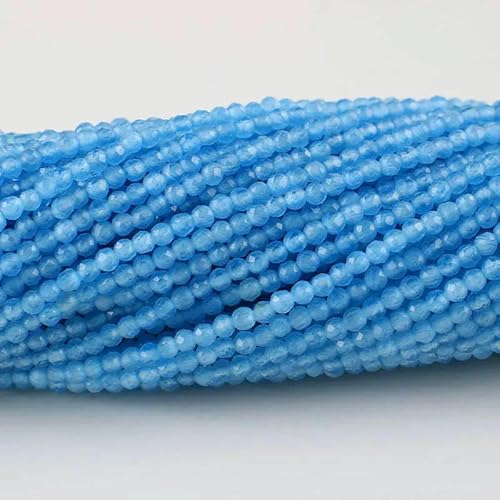 2 mm 3,0 mm Katzenaugen-Kristallperlen, facettierte lose Glasperlen zur Schmuckherstellung, Armband-DIY-Zubehör, 10 Stränge/Los, Pazifikblau, 3,0 mm (1150 Stück) von HDJSDB