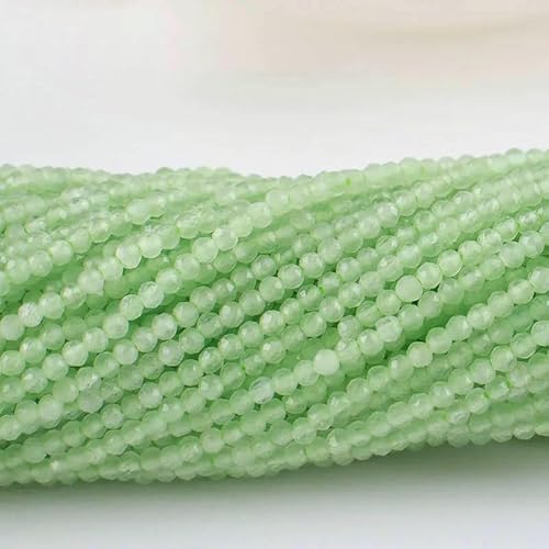 2 mm 3,0 mm Katzenaugen-Kristallperlen, facettierte lose Glasperlen zur Schmuckherstellung, Armband-DIY-Zubehör, 10 Stränge/Los, Seeglasgrün, 3,0 mm (1150 Stück) von HDJSDB