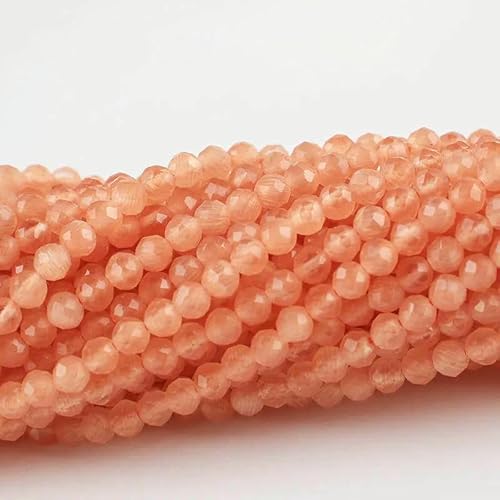 2 mm 3,0 mm Katzenaugen-Kristallperlen, facettierte lose Glasperlen zur Schmuckherstellung, Armband-DIY-Zubehör, 10 Stränge/Los, dunkler Pfirsich, 2 mm (1750 Stück) von HDJSDB