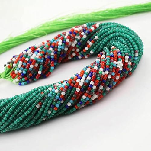 2 mm Farbverlauf-Katzenaugenperlen, 10 Stränge/Los, kleine runde lose Kristallperlen zur Armbandherstellung, DIY-Zubehör, Smaragdgrün H-2 mm (1800 Stück) von HDJSDB