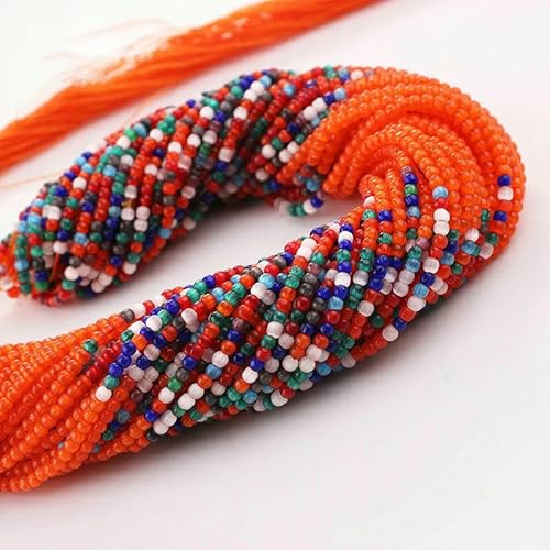 2 mm Farbverlauf-Katzenaugenperlen, 10 Stränge/Los, kleine runde lose Kristallperlen zur Herstellung von Armbändern, DIY-Zubehör, orange-gelb H-2 mm (1800 Stück) von HDJSDB
