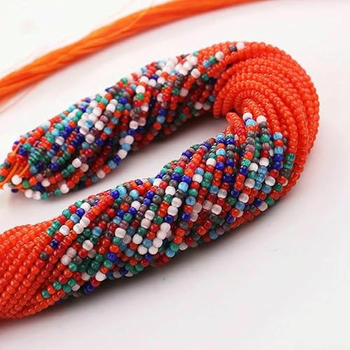 2 mm Farbverlauf-Katzenaugenperlen, 10 Stränge/Los, kleine runde lose Kristallperlen zur Herstellung von Armbändern, DIY-Zubehör, orangerot H-2 mm (1800 Stück) von HDJSDB