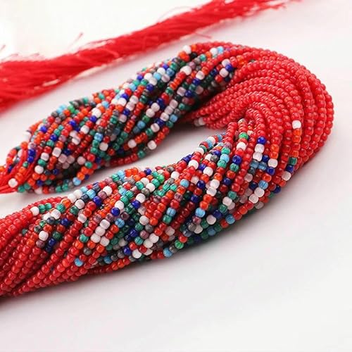 2 mm Farbverlauf-Katzenaugenperlen, 10 Stränge/Los, kleine runde lose Kristallperlen zur Herstellung von Armbändern, DIY-Zubehör, rot H-2 mm (1800 Stück) von HDJSDB