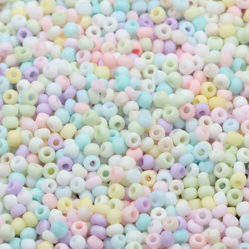 2 mm Macaron-Glasperlen, mattiert, zur Schmuckherstellung, DIY-Charm, lose Abstandshalter, undurchsichtige Rocailles-Perlen, Ohrring-Halsketten-Zubehör, GSB-F-MIXSS, 10 g, 1300 Stück 2 mm Macaron-Glasperlen, mattiert, zur Schmuckherstellung, DIY-Charm, lose Abstandshalter, undurchsichtige Rocailles-Perlen, Ohrring-Halsketten-Zubehör, GSB-F-MIXSS, 10 g, 1300 Stück von HDJSDB