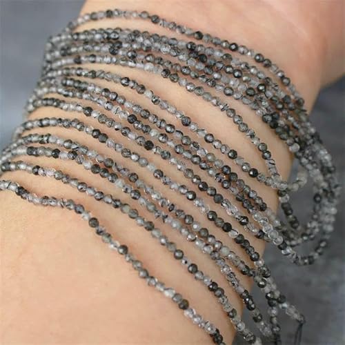2 mm Naturstein-Amethyst-Tigerauge-Lapislazuli-Perlen mit leuchtenden Perlen, Schmuckherstellung, DIY-Halsketten-Armband-Schmuck - Schwarzer Haarquarz - 2 mm 2 mm Naturstein-Amethyst-Tigerauge-Lapislazuli-Perlen mit leuchtenden Perlen, Schmuckherstellung, DIY-Halsketten-Armband-Schmuck - Schwarzer Haarquarz - 2 mm von HDJSDB