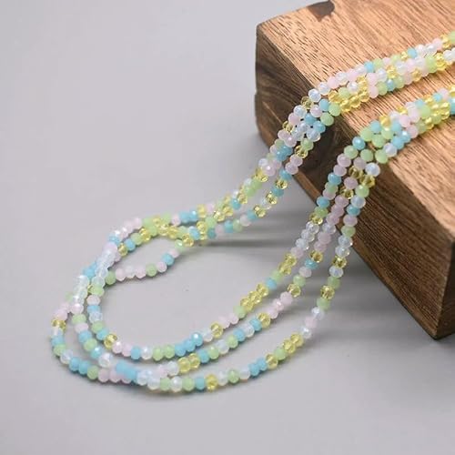 2 mm Rondell-Perlen aus Österreich, facettierte Kristallperlen, dreieckig, rund, lose Abstandsperlen aus Glas für die Schmuckherstellung, DIY-7, 2 mm, ca. 162 Stück 2 mm Rondell-Perlen aus Österreich, facettierte Kristallperlen, dreieckig, rund, lose Abstandsperlen aus Glas für die Schmuckherstellung, DIY-7, 2 mm, ca. 162 Stück von HDJSDB