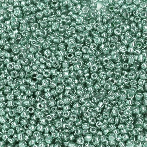 2 mm einfarbige Glasreisperlen, runde, lose Abstandshalter-Glasperlen für die Herstellung von DIY-Schmuck, Armbändern und Halsketten, Zubehör – Metallic-Grün, in Flaschen abgefüllt (ca. 1000 Stück) 2 mm einfarbige Glasreisperlen, runde, lose Abstandshalter-Glasperlen für die Herstellung von DIY-Schmuck, Armbändern und Halsketten, Zubehör – Metallic-Grün, in Flaschen abgefüllt (ca. 1000 Stück) von HDJSDB