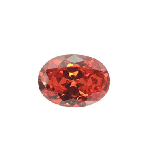 2 x 3,0 mm ~ 13 x 18 mm 5A CZ, ovale Form, Größe, synthetische Edelsteine, lose Zirkonia für Schmuck – Orange – 8 x 12 mm (10 Stück) von HDJSDB