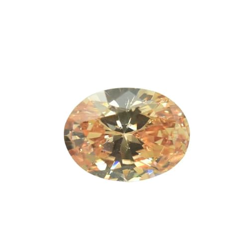 2 x 3,0 mm ~ 13 x 18 mm 5A CZ Ovalschliffform Größe Synthetische Edelsteine Lose Zirkonia für Schmuck - Champagner - 4 x 6 mm (20 Stück) von HDJSDB