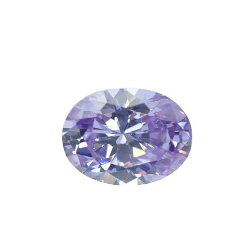 2 x 3,0 mm ~ 13 x 18 mm 5A CZ Ovalschliffform Größe Synthetische Edelsteine Lose Zirkonia für Schmuck - Lavendel - 7 x 9 mm (10 Stück) von HDJSDB