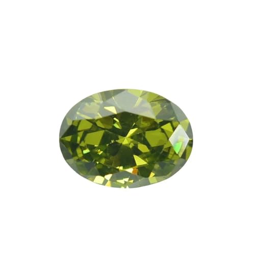 2 x 3,0 mm ~ 13 x 18 mm 5A CZ Ovalschliffform Größe Synthetische Edelsteine Lose Zirkonia für Schmuck - Olivgrün - 3 x 4,0 mm (20 Stück) von HDJSDB