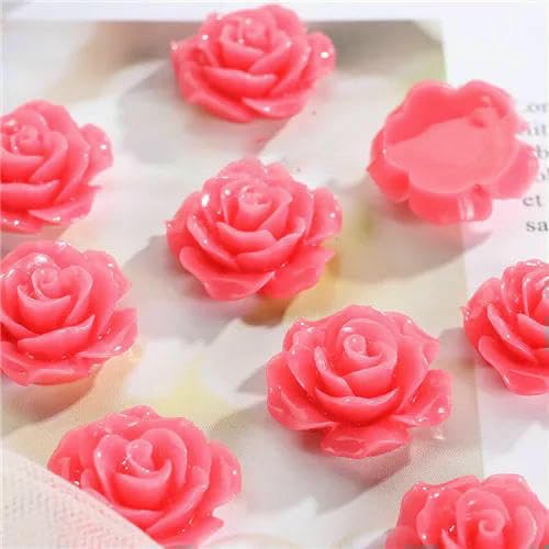 20 Stück/Los 19 mm Harzblumenharz Rose Cabochon Flatback Perlen für die Schmuckherstellung Schöne Dekoration Verzierungszubehör-Rosenrot 20 Stück/Los 19 mm Harzblumenharz Rose Cabochon Flatback Perlen für die Schmuckherstellung Schöne Dekoration Verzierungszubehör-Rosenrot von HDJSDB