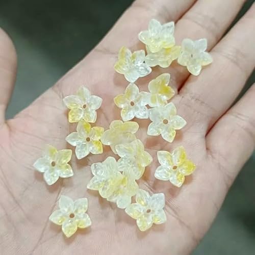 20 Stück/Los Tschechische Lampwork-Perlen, Farbverlauf, 12 mm, Blumenglasperlen für die Schmuckherstellung, handgefertigtes DIY-Zubehör, Glasurperlen, 6–12 mm (20 Stück) von HDJSDB