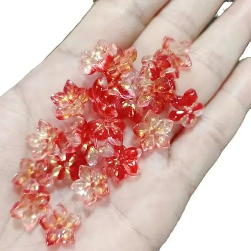 20 Stück/Los Tschechische Lampwork-Perlen, Farbverlauf, 12 mm, Blumenglasperlen zur Schmuckherstellung, handgefertigtes DIY-Zubehör, Glasurperlen-3–12 mm (20 Stück) von HDJSDB