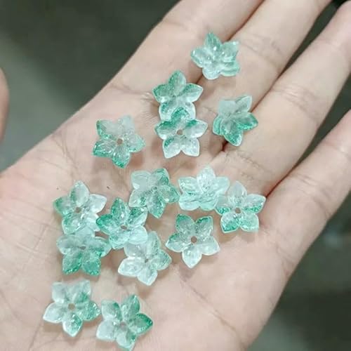 20 Stück/Los Tschechische Lampwork-Perlen, Farbverlauf, 12 mm, Blumenglasperlen zur Schmuckherstellung, handgefertigtes DIY-Zubehör, Glasurperlen-7–12 mm (20 Stück) von HDJSDB