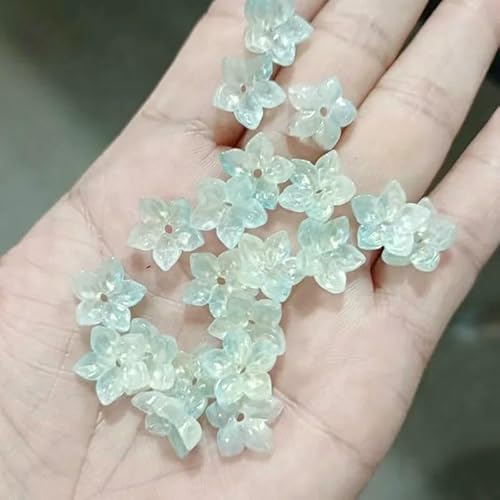 20 Stück/Los Tschechische Lampwork-Perlen, Farbverlauf, 12 mm, Blumenglasperlen zur Schmuckherstellung, handgefertigtes DIY-Zubehör, Glasurperlen-8–12 mm (20 Stück) von HDJSDB
