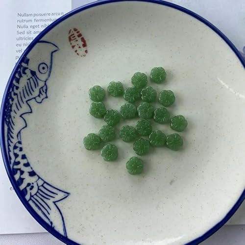 20 Stück 10 mm Blumen-Tschechische Lose Perlen Charms Glasperlen für Schmuckherstellung Armband Halskette Schlüsselanhänger DIY Schmuckzubehör-1-10 mm (20 Stück) von HDJSDB