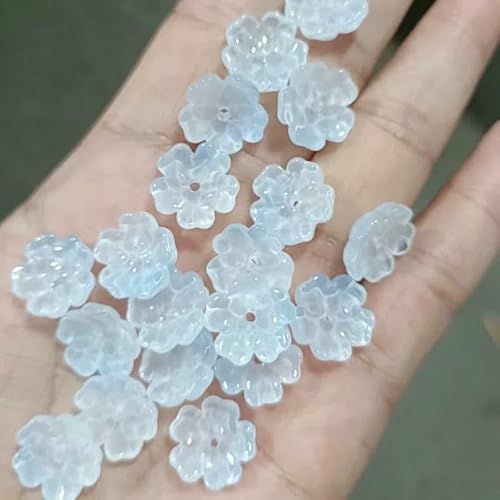 20 Stück 14,0 mm Blumen-Perlen aus tschechischem Kristallglas, Lampwork-Glas, bunte Glasur, Abstandsperlen für die Schmuckherstellung, DIY-Halsketten, Ohrringe, Armbänder, 5–14,0 mm (20 Stück) von HDJSDB