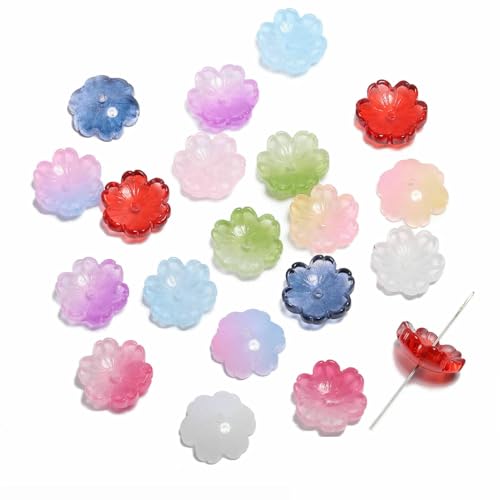 20 Stück Lampwork-Perlen in Blumenform mit vier/fünf/sechs Blütenblättern, glasierte Glasperlen zur Schmuckherstellung, DIY-Ohrring- und Kleidungszubehör, sechs Blütenblätter, 20 Stück 20 Stück Lampwork-Perlen in Blumenform mit vier/fünf/sechs Blütenblättern, glasierte Glasperlen zur Schmuckherstellung, DIY-Ohrring- und Kleidungszubehör, sechs Blütenblätter, 20 Stück von HDJSDB