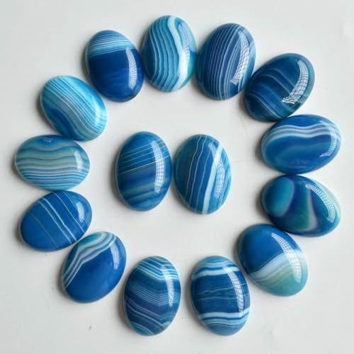 20 teile/los 18x25mm naturstein gemischt Oval CAB teardrop perlen für schmuck machen-blau streifen onyx von HDJSDB
