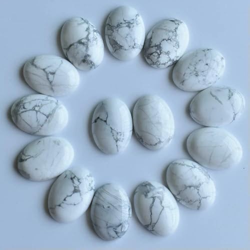 20 teile/los 18x25mm naturstein gemischt Oval CAB teardrop perlen für schmuck machen-weiß türkis von HDJSDB
