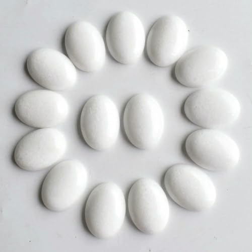 20 teile/los 18x25mm naturstein gemischt Oval CAB teardrop perlen für schmuck machen-weißer jade 20 teile/los 18x25mm naturstein gemischt Oval CAB teardrop perlen für schmuck machen-weißer jade von HDJSDB