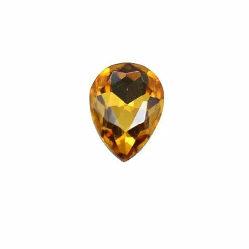 24 Farben Tropfenförmige Glaskristall-Strasssteine mit Spitze auf der Rückseite, Schmuckherstellung, Nagelkunst-Dekoration, Halskette, Brosche, Reparaturperlen, Gold, 6 x 10 mm, 20 Stück von HDJSDB