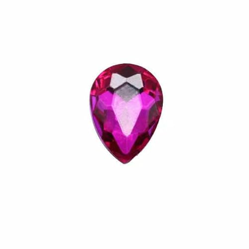 24 Farben Tropfenförmige Glaskristall-Strasssteine mit Spitze auf der Rückseite, Schmuckherstellung, Nagelkunst-Dekoration, Halskette, Brosche, Reparaturperlen, Rose, 6 x 8 mm, 20 Stück von HDJSDB