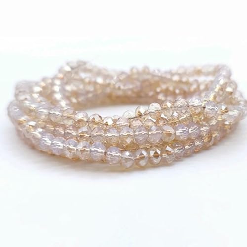 3 4 6 8 mm facettierte Glasperlen, plattiert, metallisch gefärbt, rund, tschechischer Kristall, Abstandshalter, lose Perlen für die Schmuckherstellung, Armbänder, DIY-C112-2 mm (185 Stück) von HDJSDB